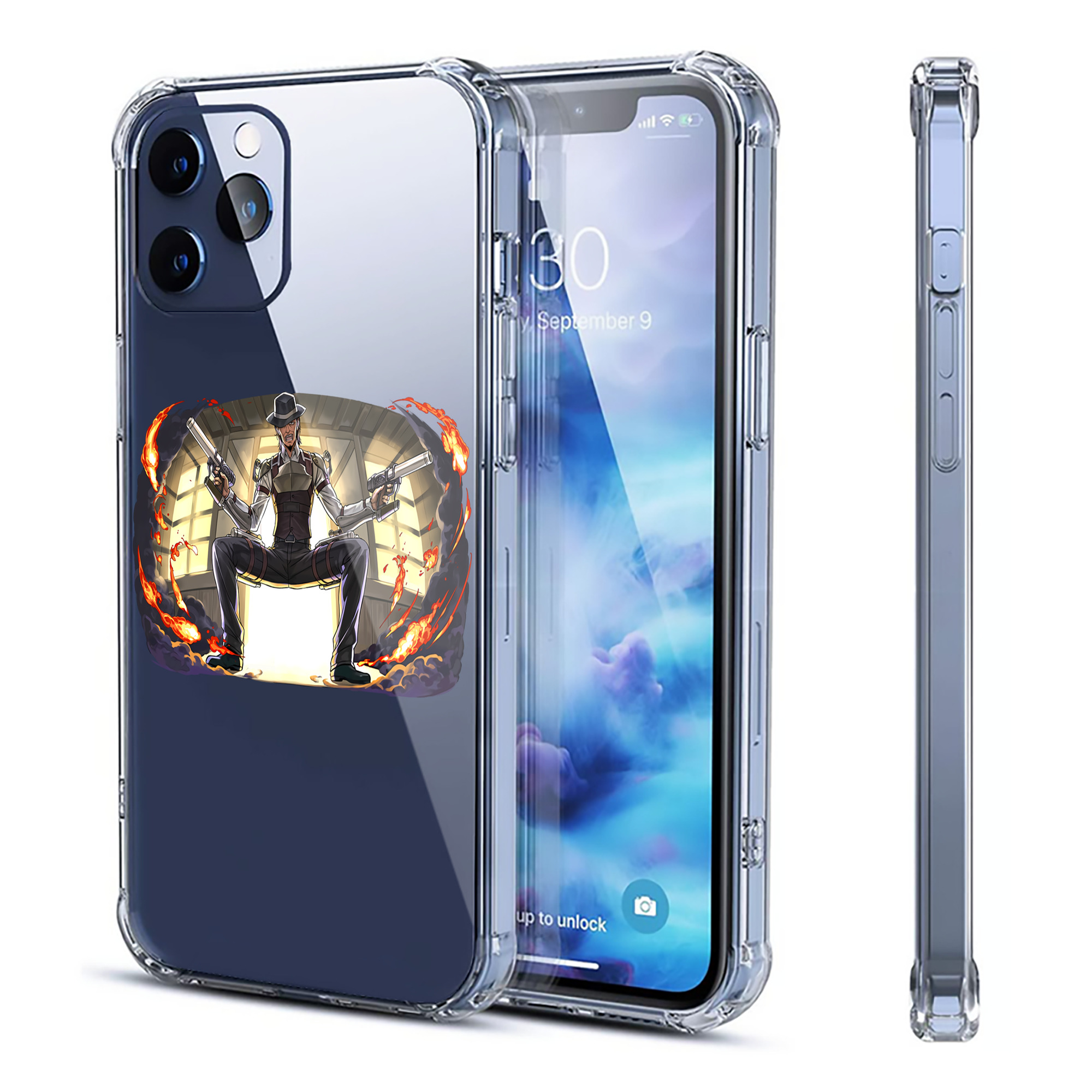 （画像用） 進撃の巨人 ケニー·アッカーマン Attack on Titan Kenny Ackerman 【iPhone 12シリーズ対応】透明スマホケース（クリアソフトケース）
